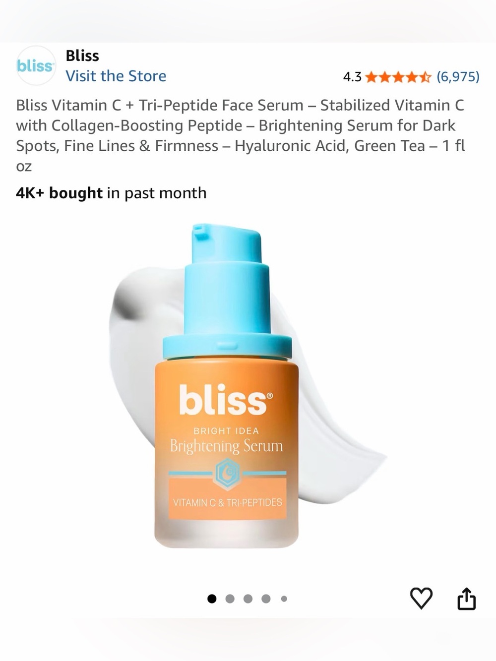 NEW Bliss Brightening Serum — 10 fl oz